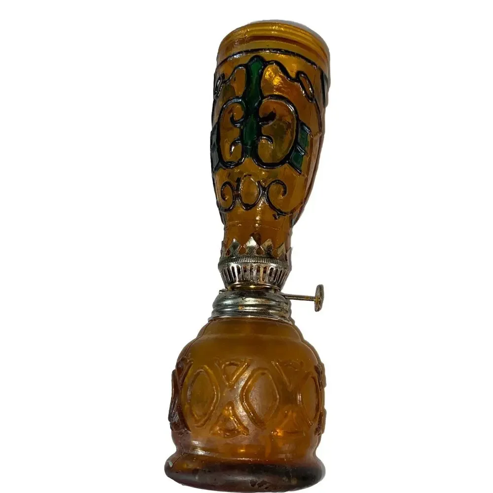 Oil Lamp Sail Boat Brand #902452 8”Made In Hong Kong‎ and Hand painted peeling